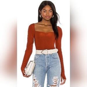 We Are HAH Don't Be Square Bodysuit - Bronze (s) - Free People